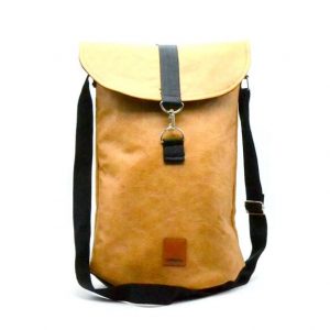 Bolso morral cuerina Chuna camel